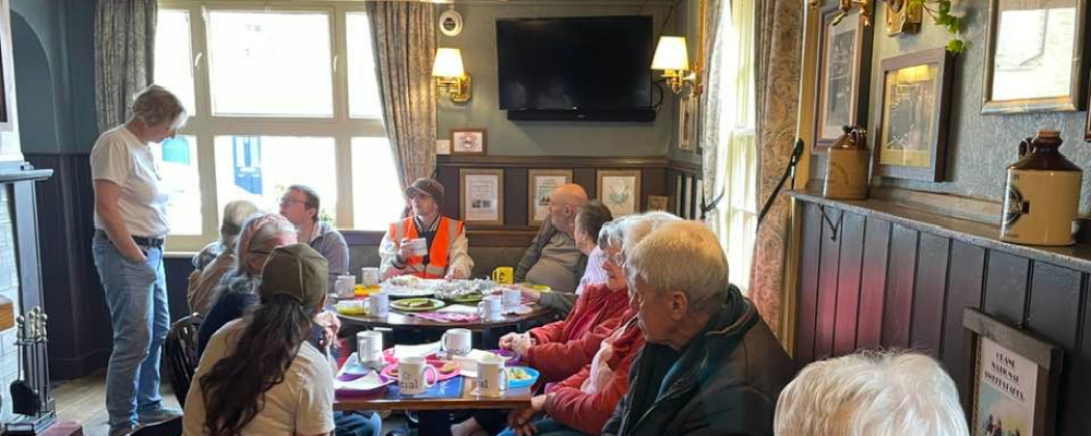 Group of people in a restaurant