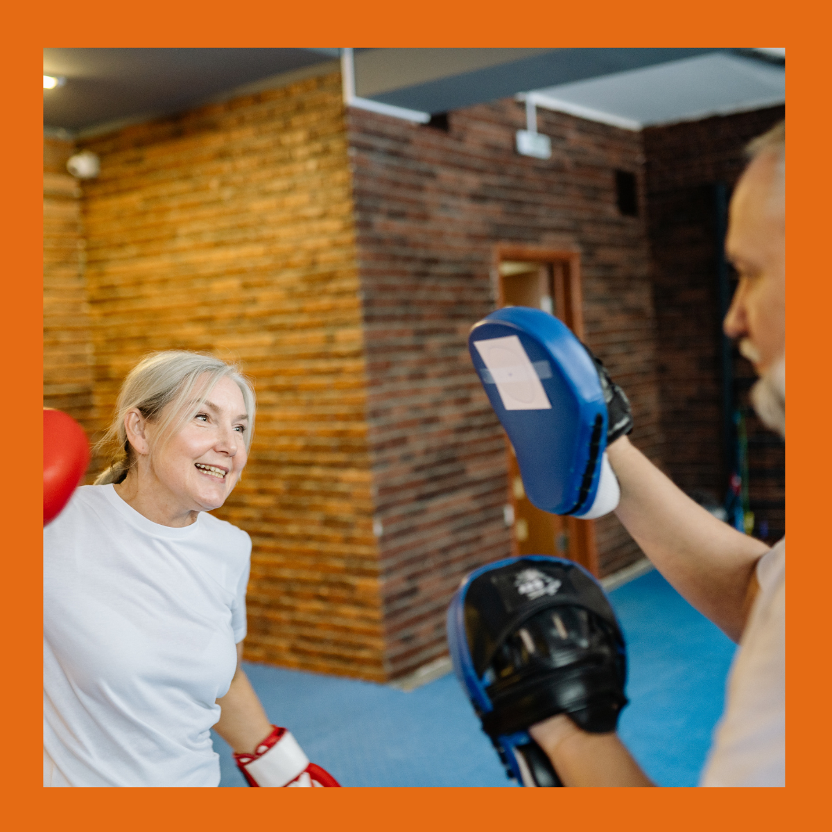  A woman doing boxing
