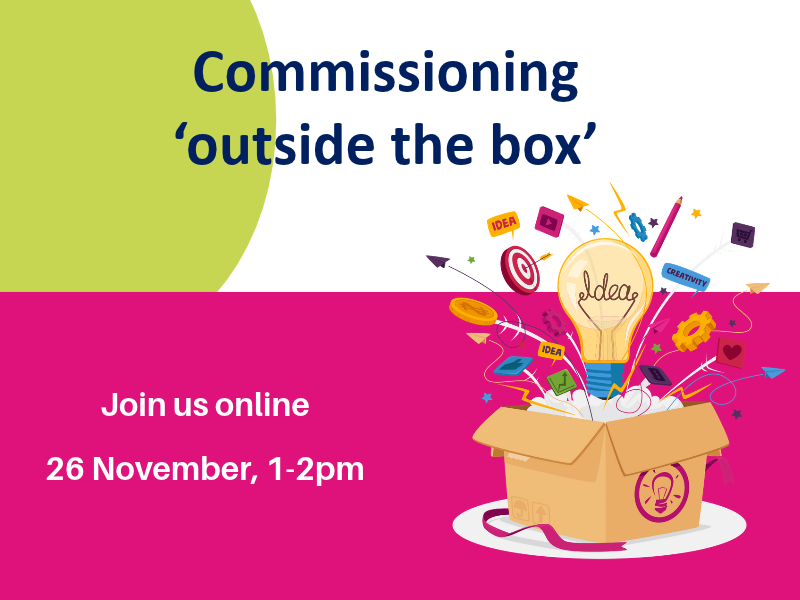 Commissioning 'outside the box' promotional flyer
